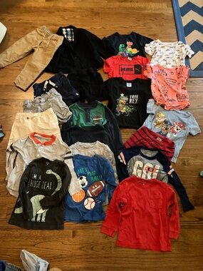 Puma Red Long-Sleeve Logo Tee for Kids